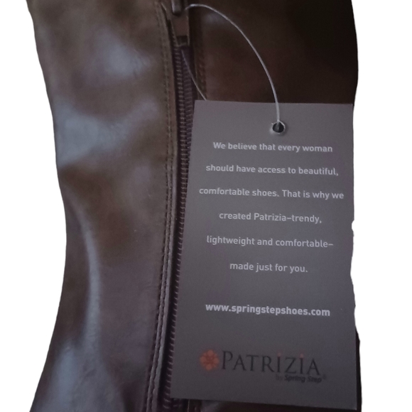 Patrizia brown leather southwestern flair boots  size 40 NWT - Picture 5 of 13